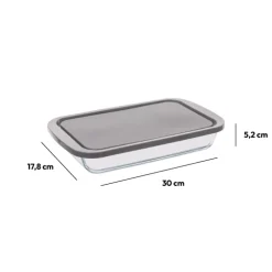 5five Plat rectangulaire avec couvercle 29x18cm