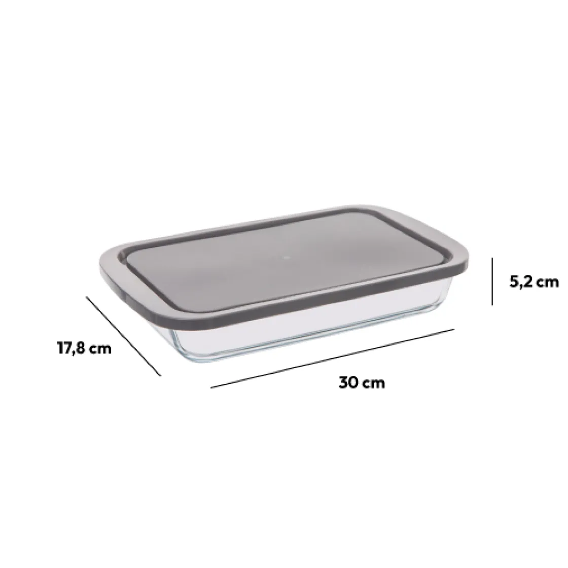5five Plat rectangulaire avec couvercle 29x18cm