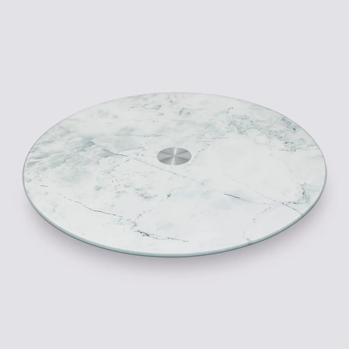 5five Plat tournant effet marbre, Blanc