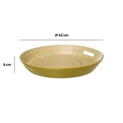 5five Plateau bambou 42cm, Jaune moutarde