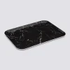 5five Plateau rectangulaire 33x43cm, Effet marbre noir
