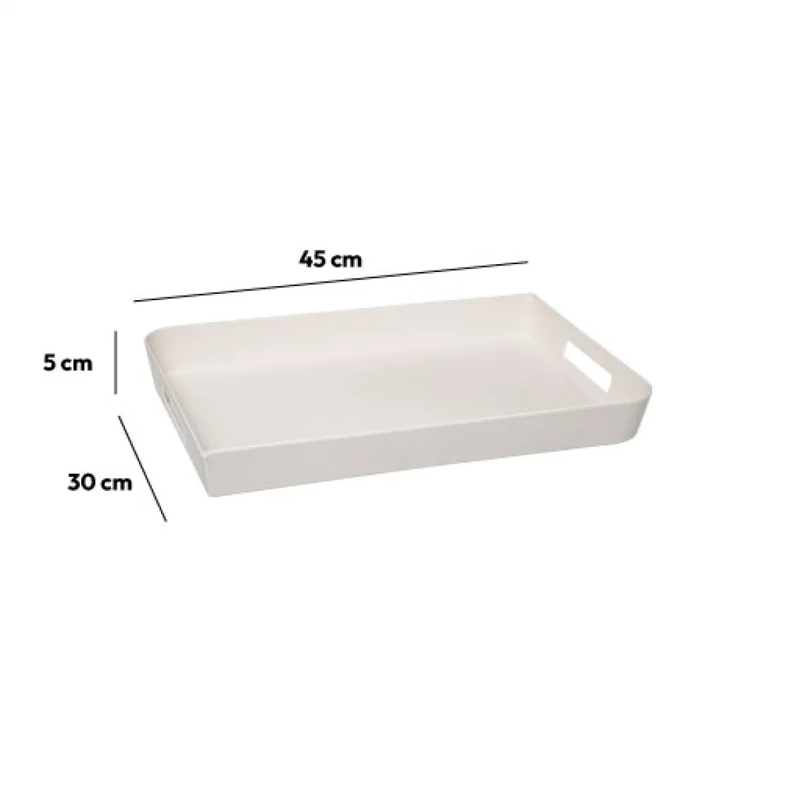 5five Plateau 45x30 cm, Blanc