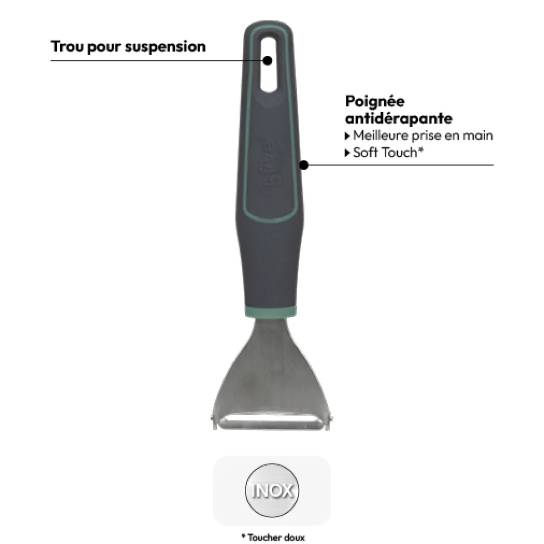 5five Éplucheur rasoir, inox