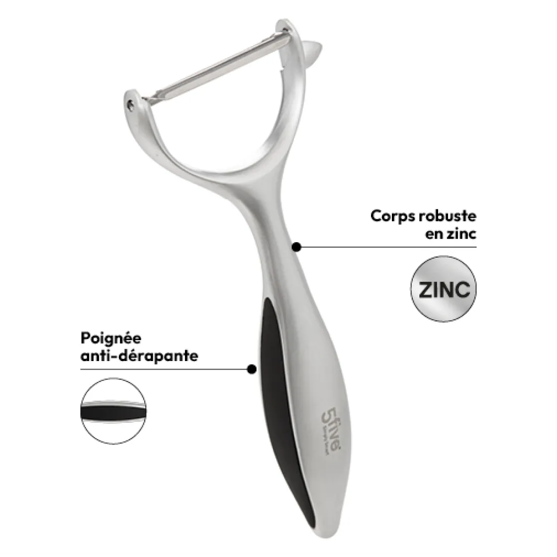 5five Éplucheur rasoir, Zinc