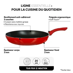 5five Poêle Aluminium, 20 cm