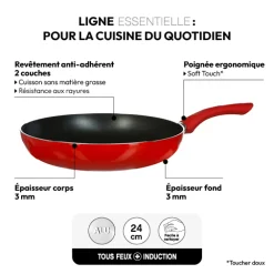 5five Poêle Aluminium, 24 cm