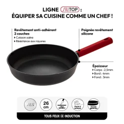 5five Poêle Aluminium forgé, 26 cm