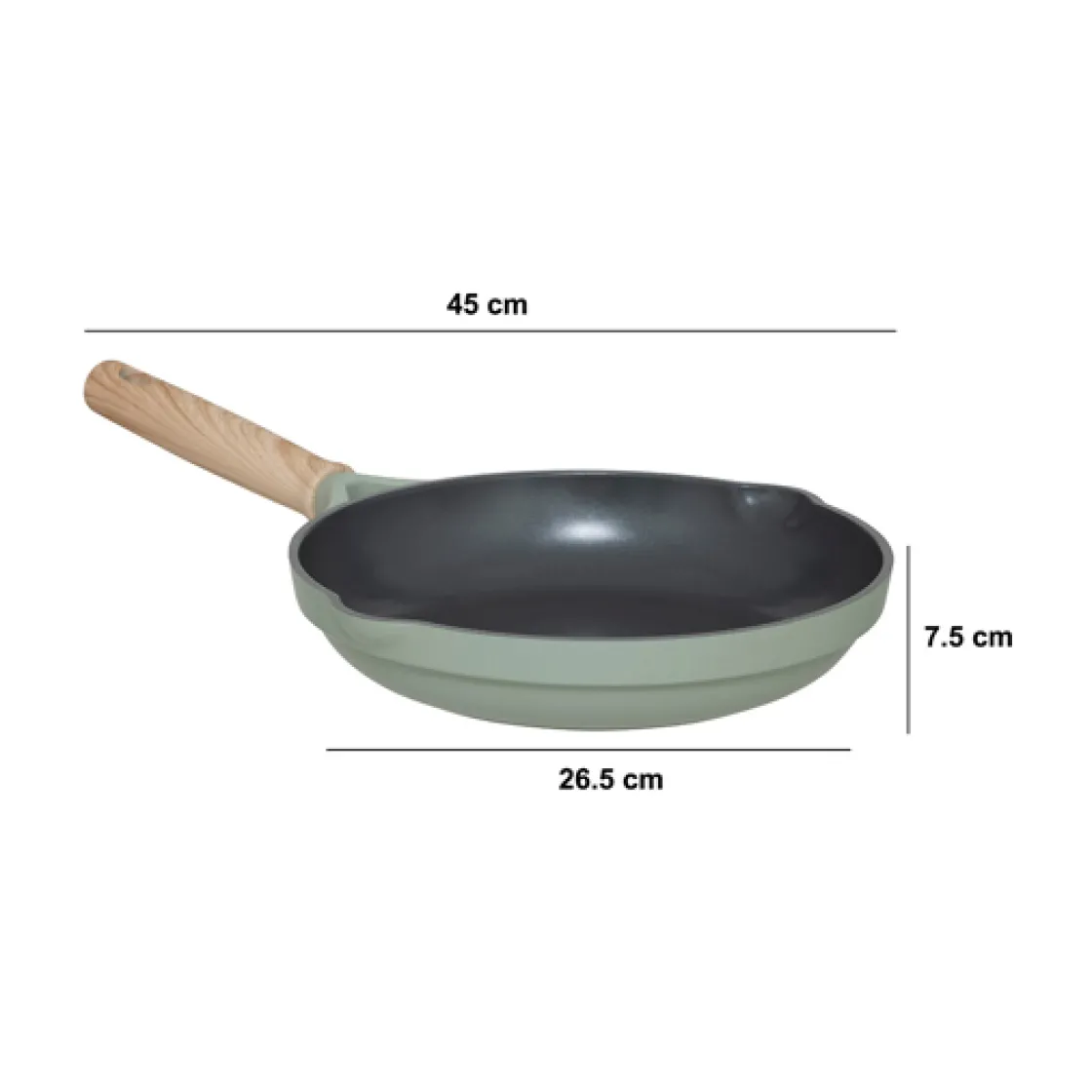 5five Poêle aluminium forgé 24 cm, Vert