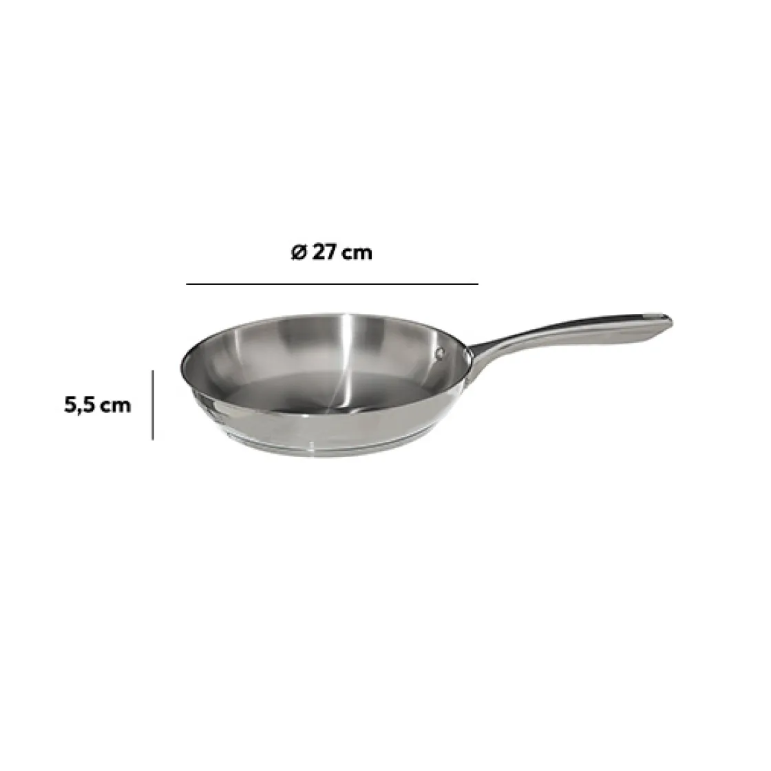 5five Poêle Inox, 26 cm