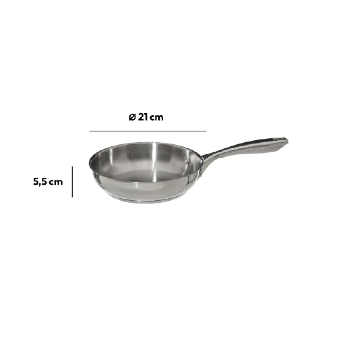 5five Poêle Inox, 20 cm