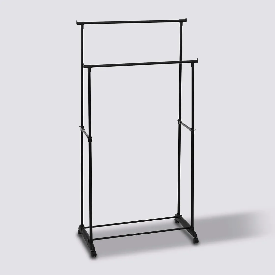 5five Portant à vêtement double à roulettes