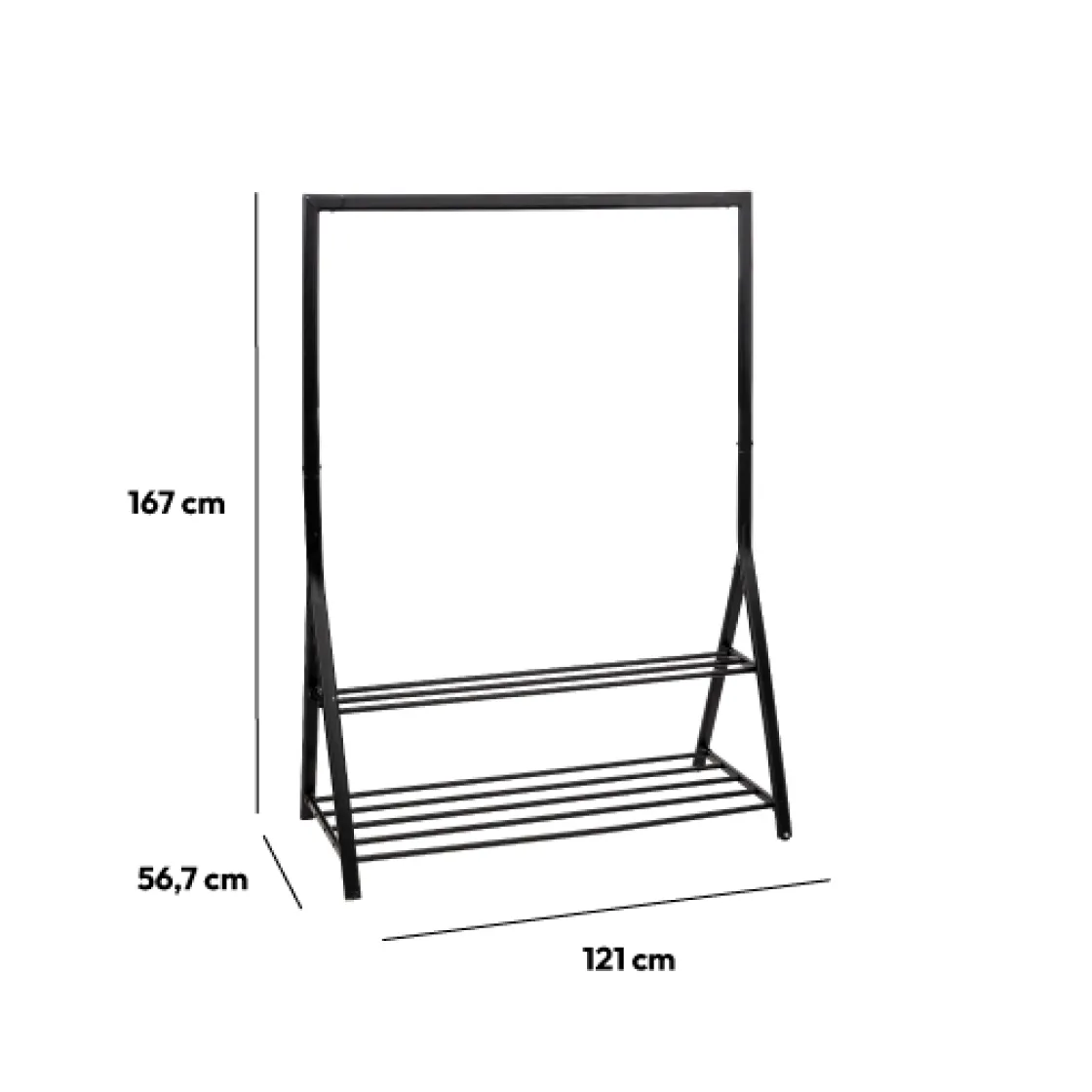 5five Portant à vêtements 2 niveaux métal