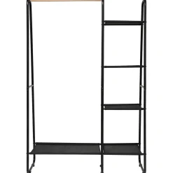 5five Portant à vêtements avec 4 étagères, Noir