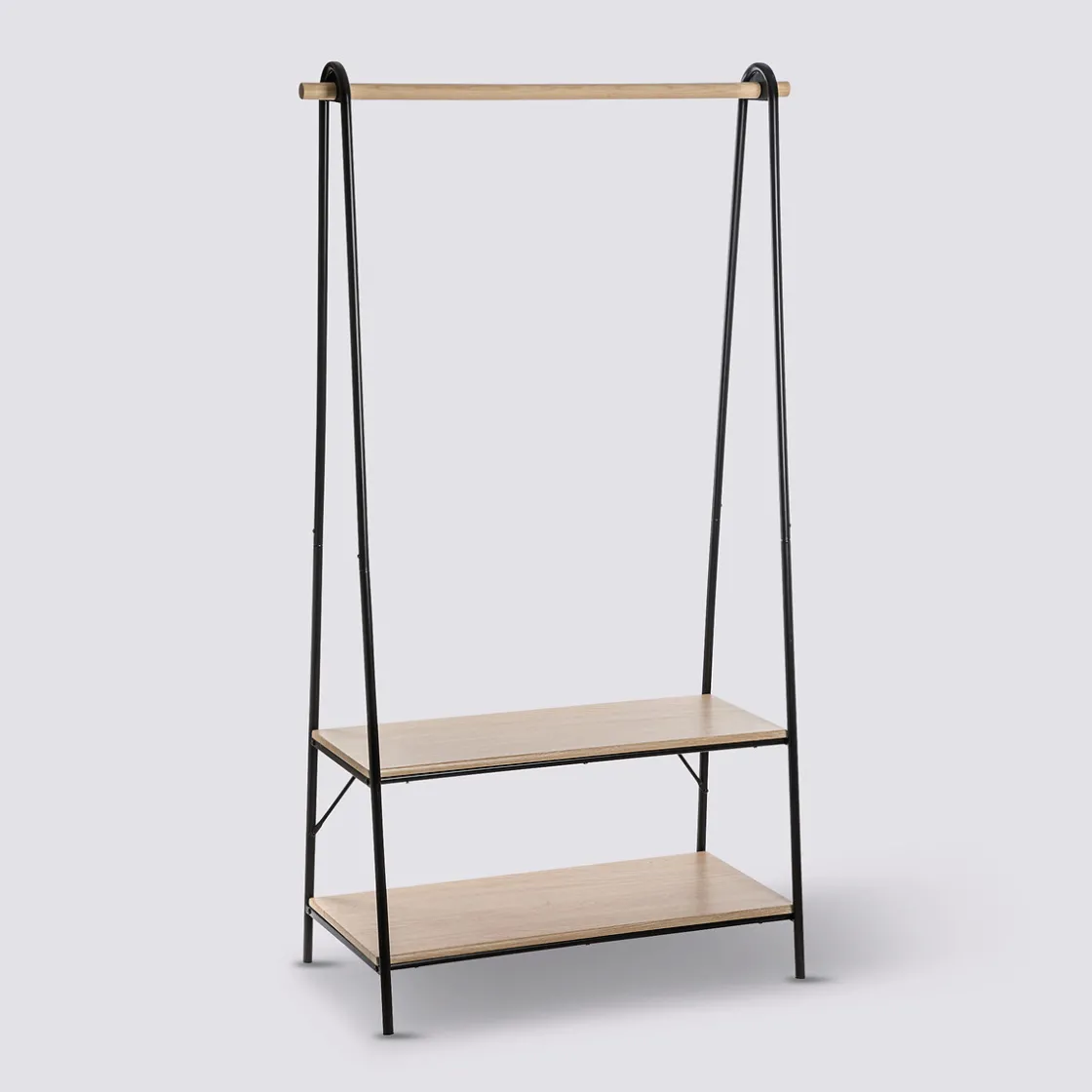 5five Portant à vêtements avec étagères, Noir