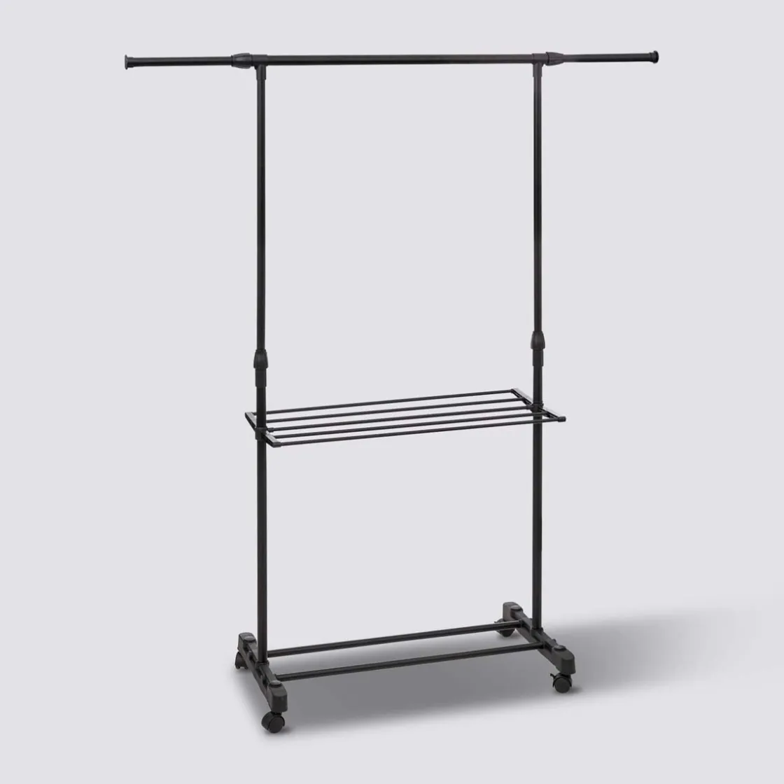 5five Portant à vêtements avec étendoir à roulettes