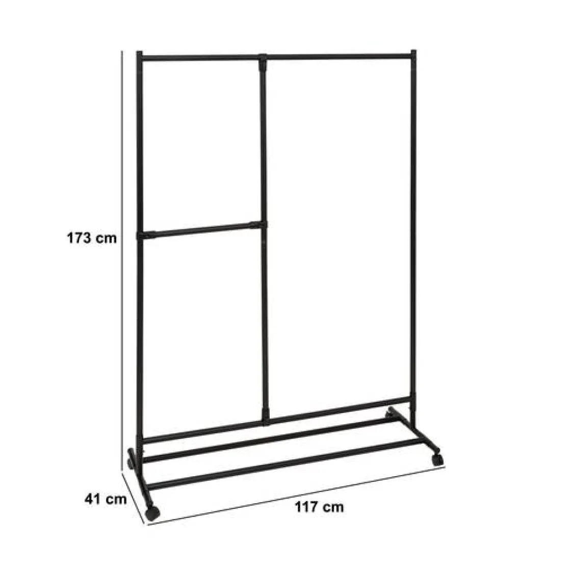 5five Portant à vêtements, Noir