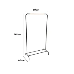 5five Portant à vêtements simple, Noir