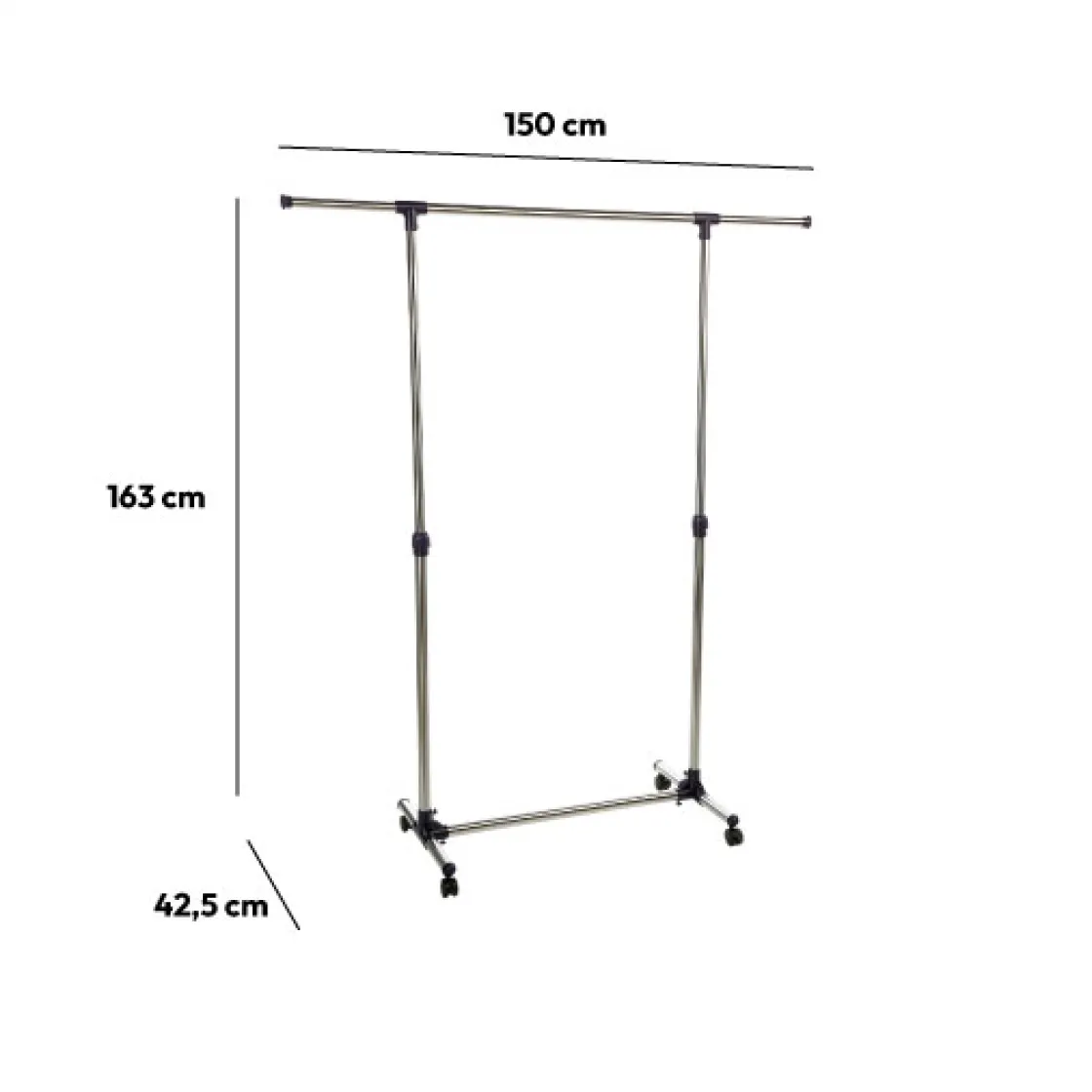 5five Portant à vêtements simple inox