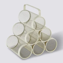 5five Porte-bouteilles 6 compratiments métal, Beige