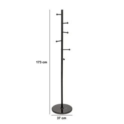 5five Porte-manteaux 8 crochets 173cm, Noir