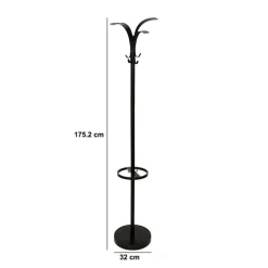 5five Porte-manteaux 8 crochets 175cm, Noir