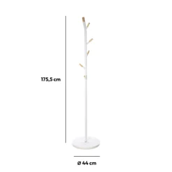 5five Porte-manteaux 6 crochets métal, Blanc