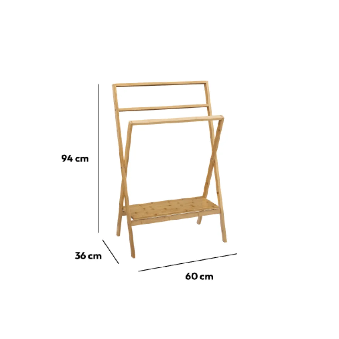 5five Porte-serviettes 1 étagère, Bambou