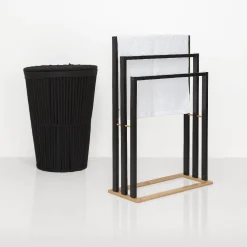 5five Porte-serviettes sur pieds, Noir