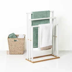 5five Porte-serviettes sur pieds, Blanc