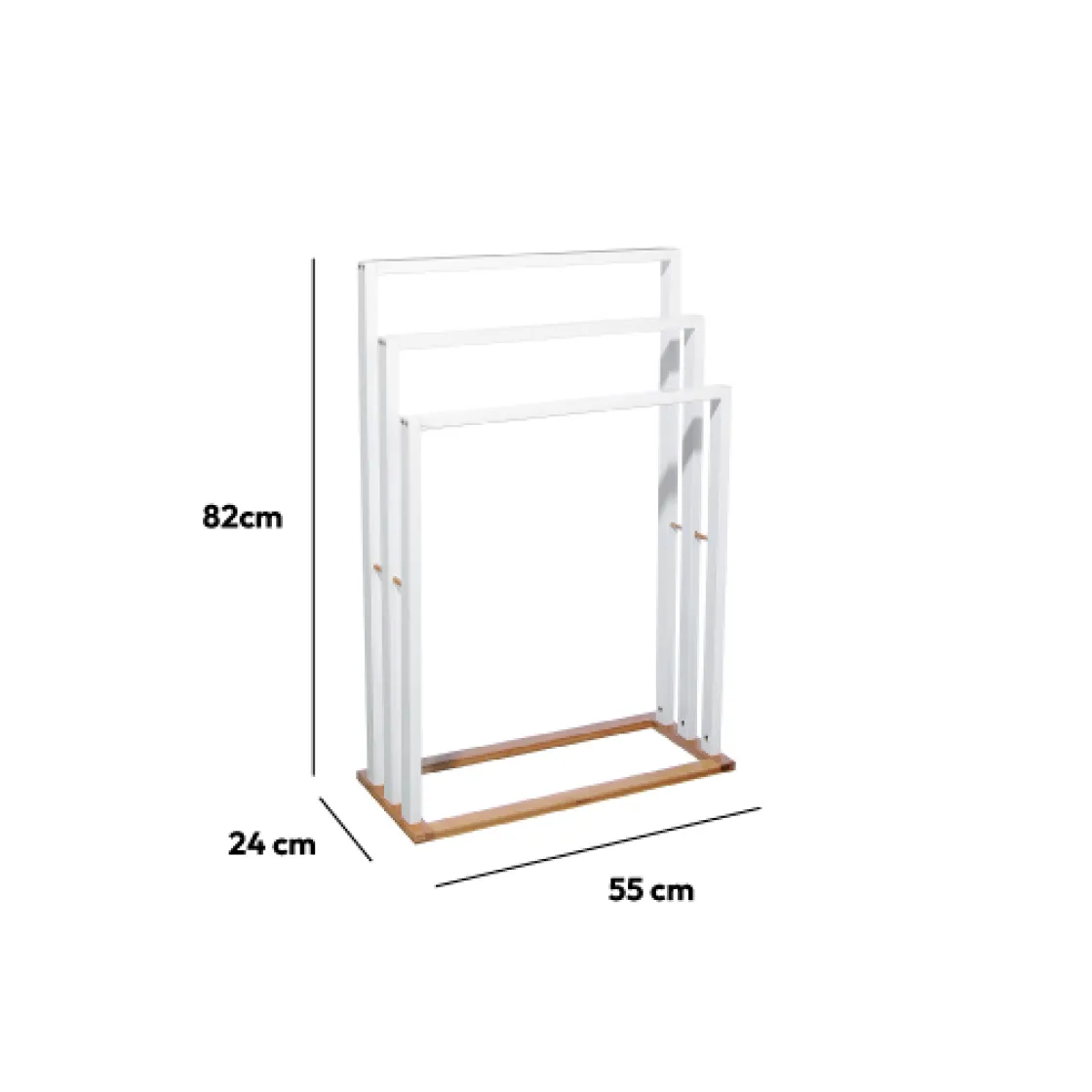 5five Porte-serviettes sur pieds, Blanc