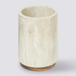 5five Pot à brosse à dents, Effet travertin