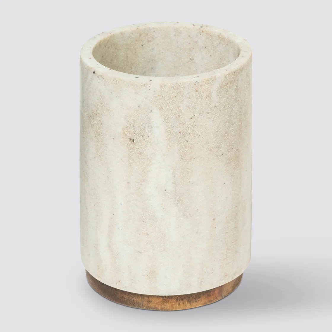 5five Pot à brosse à dents, Effet travertin