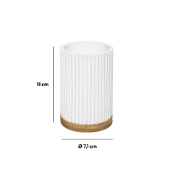 5five Pot à brosses à dents, Blanc