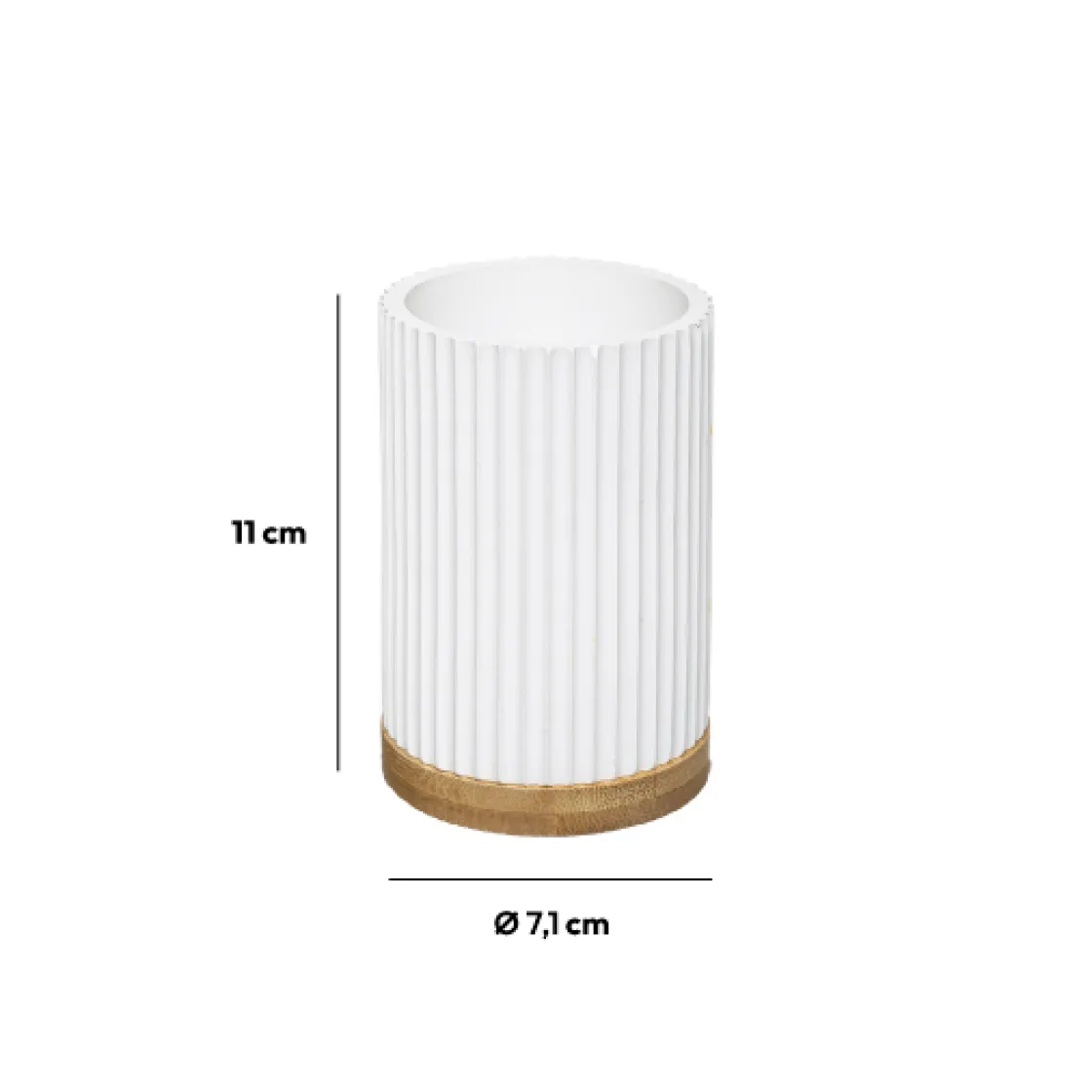 5five Pot à brosses à dents, Blanc