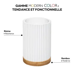 5five Pot à brosses à dents, Blanc