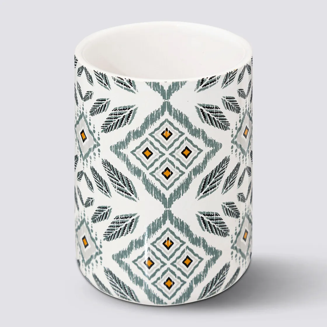 5five Pot à brosses à dents, Blanc et vert