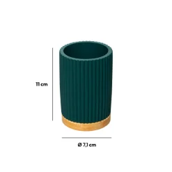 5five Pot à brosses à dents, Bleu pétrole