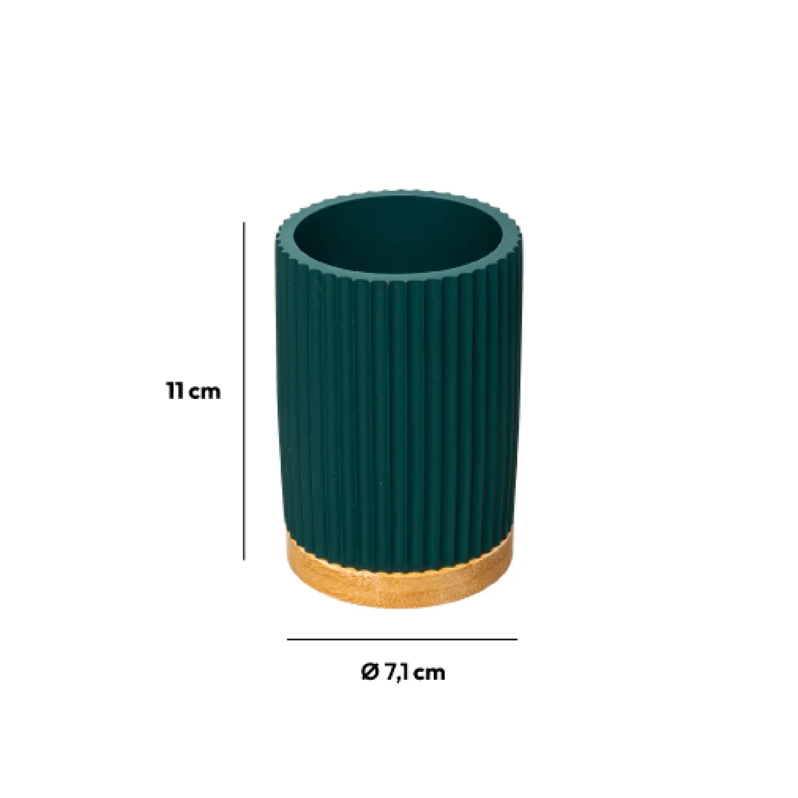 5five Pot à brosses à dents, Bleu pétrole