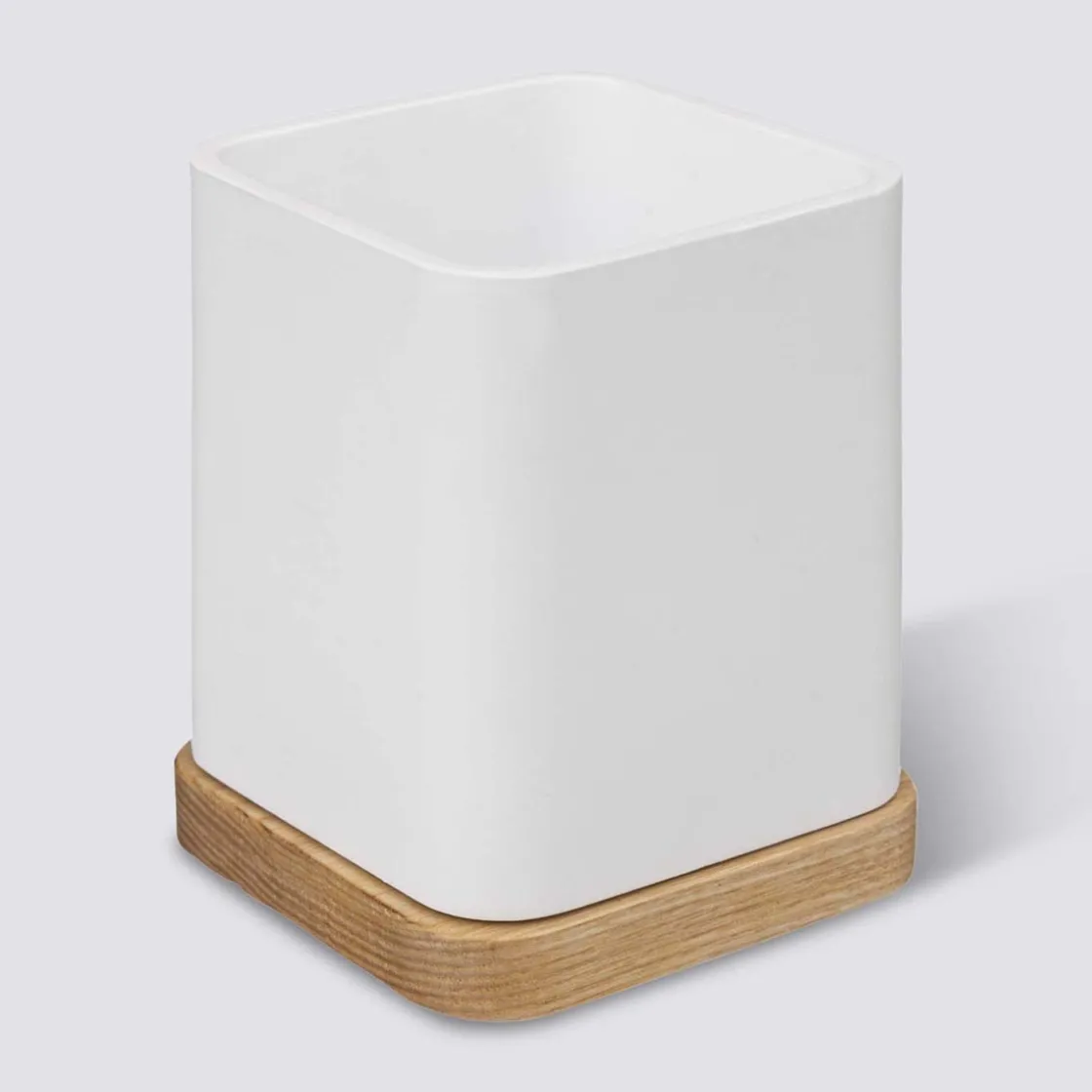 5five Pot à brosses à dents en résine, Blanc