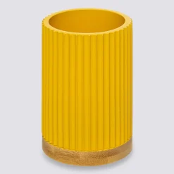 5five Pot à brosses à dents, Jaune moutarde