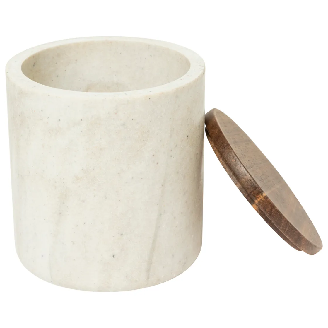 5five Pot à cotons, Effet travertin