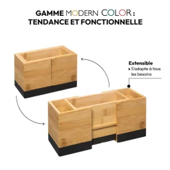 5five Pot à ustensiles extensible, Gris charbon