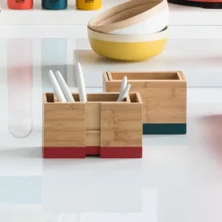 5five Pot à ustensiles extensible, Gris charbon