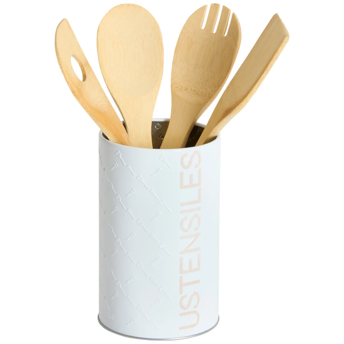 5five Pot à ustensiles fer, Blanc