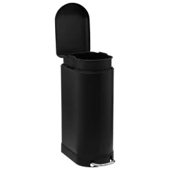 5five Poubelle à pédale métal 30L, Noir Ariane