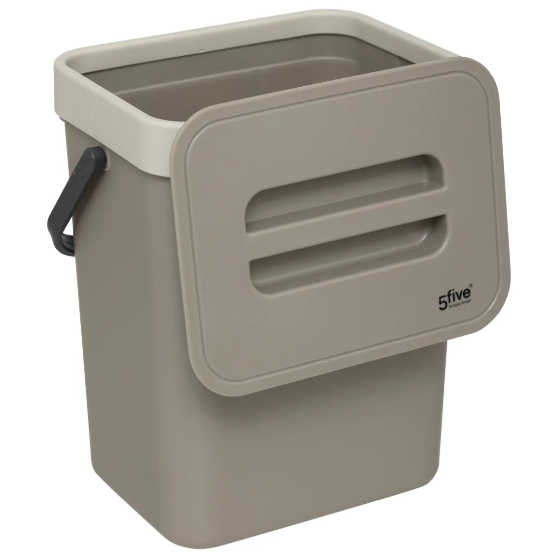 5five Poubelle compost plastique 5L, Taupe