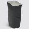 5five Poubelle de recyclage, 36L, Noir