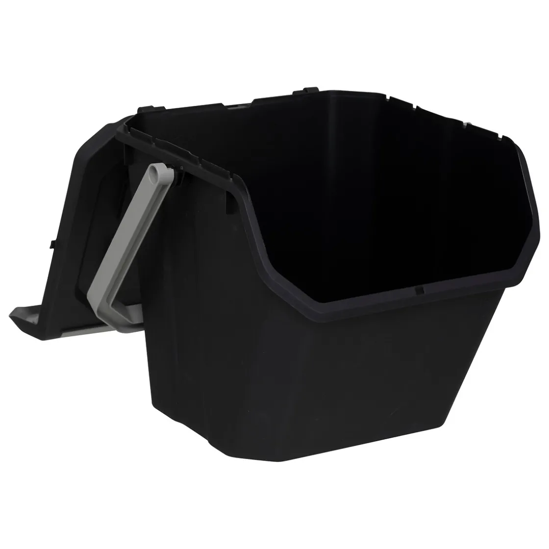 5five Poubelle de tri plastique 24L, Noir