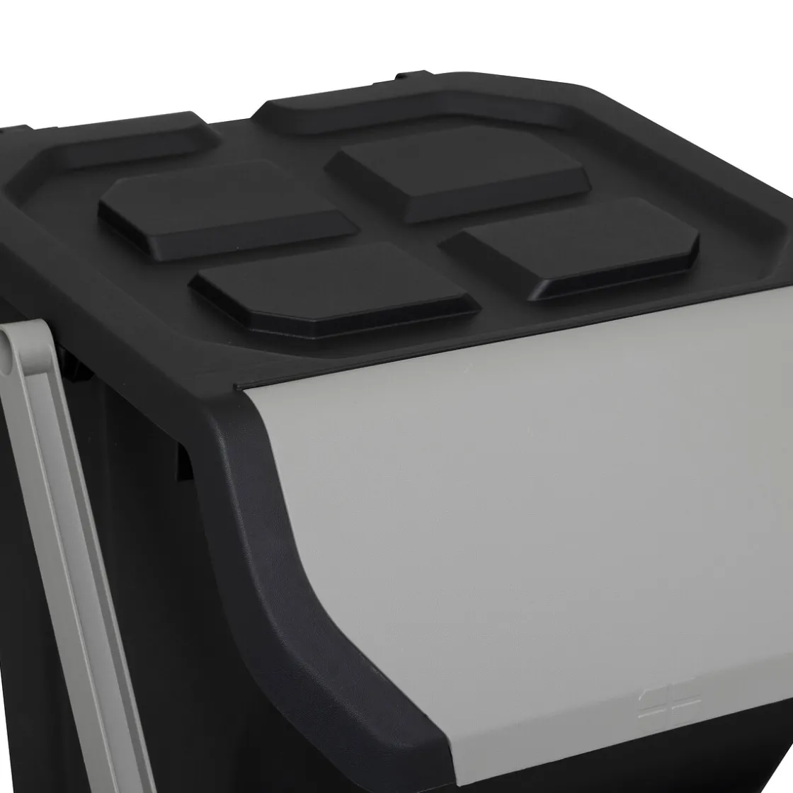 5five Poubelle de tri plastique 24L, Noir