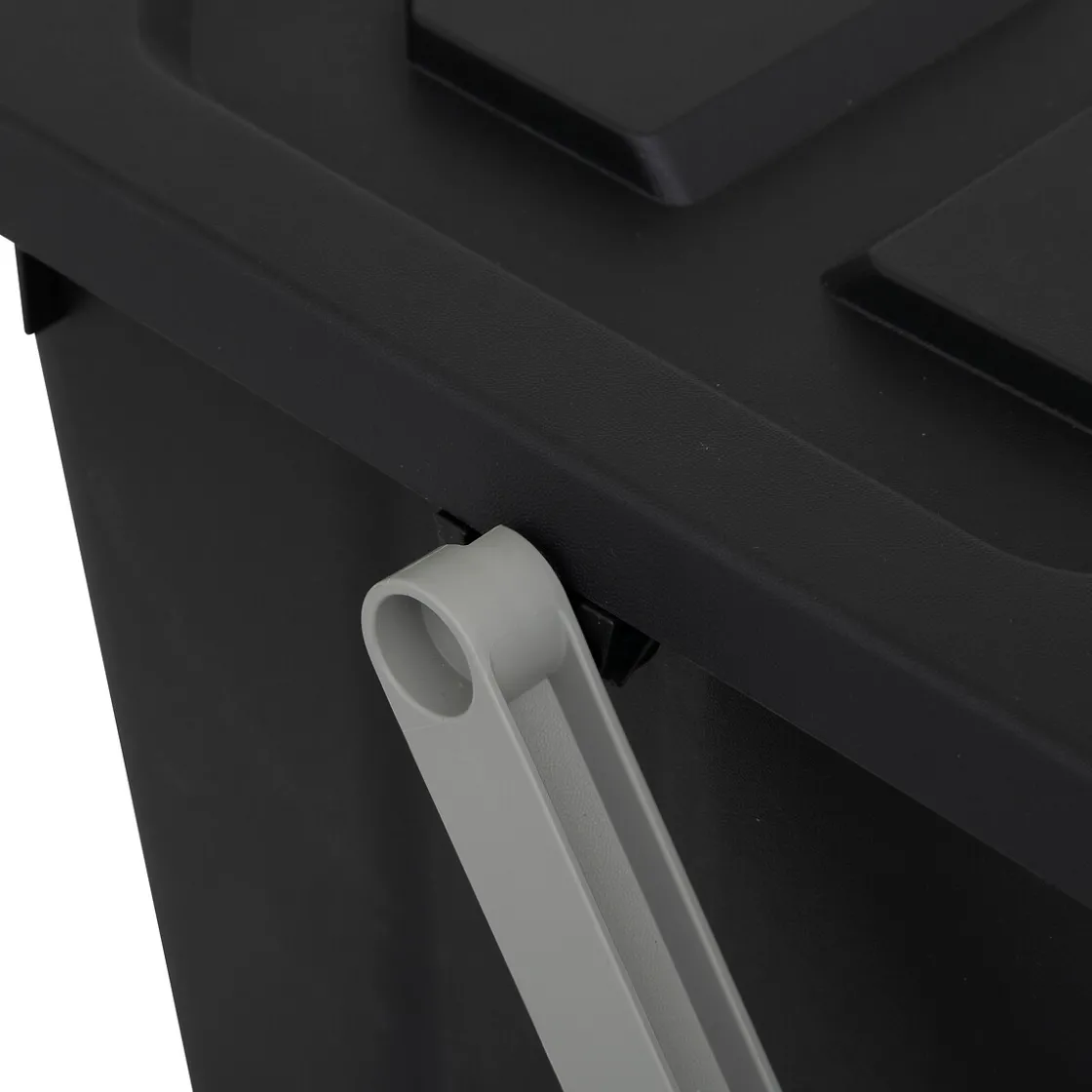 5five Poubelle de tri plastique 24L, Noir